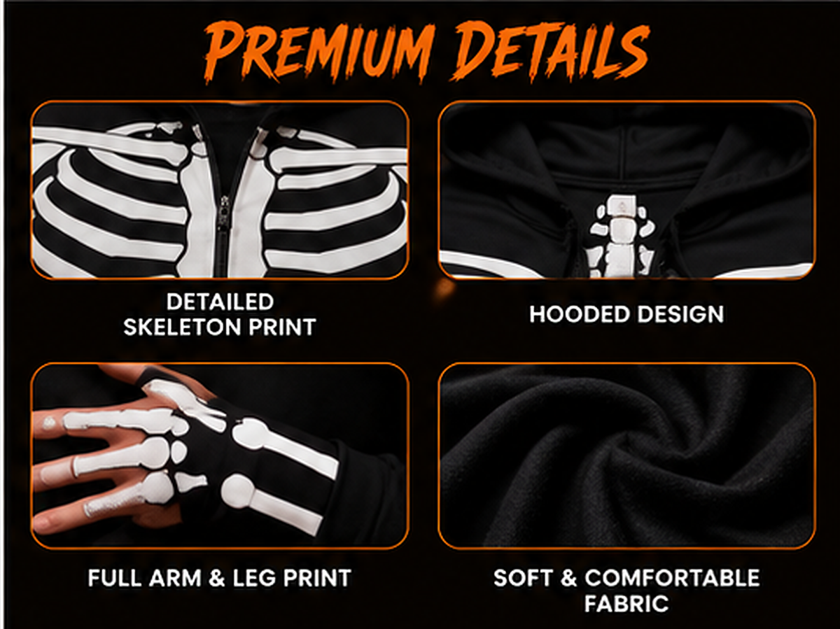 HAUNTED™ Bone Daddy Skeleton Costume – Adult Halloween Outfit