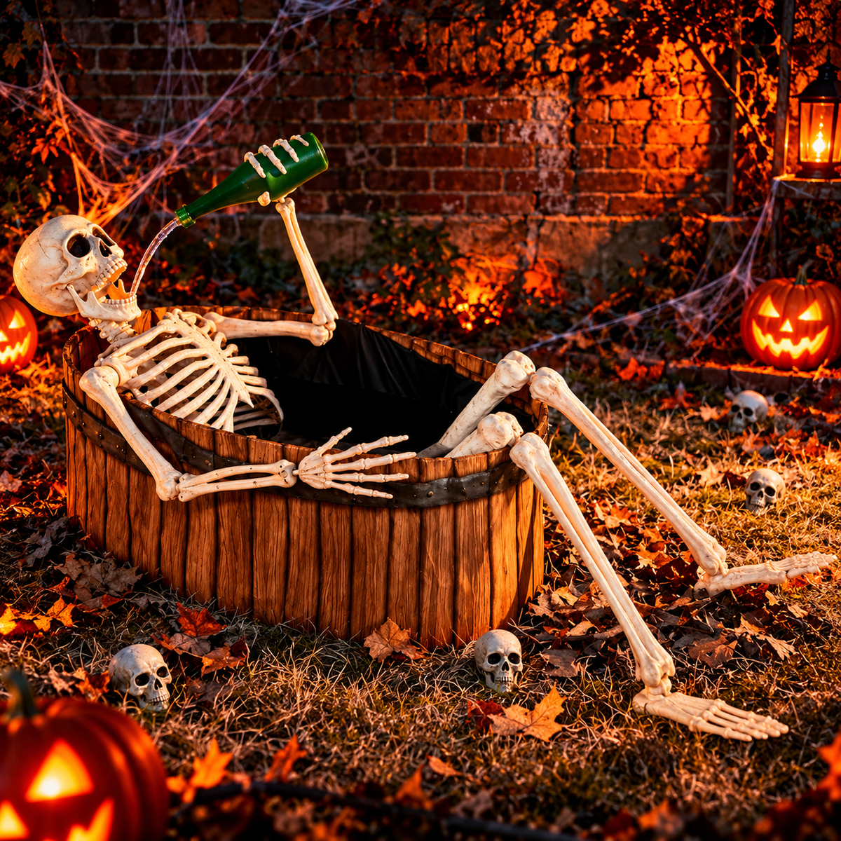 HAUNTED™ Skeleton Endless Pour – Glowing Halloween Decoration