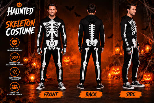HAUNTED™ Bone Daddy Skeleton Costume – Adult Halloween Outfit