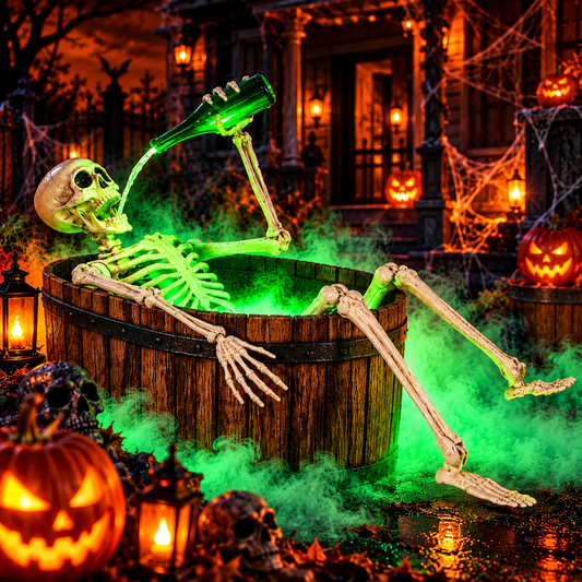HAUNTED™ Skeleton Endless Pour – Glowing Halloween Decoration